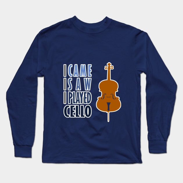 Funny Cello Long Sleeve T-Shirt by evisionarts